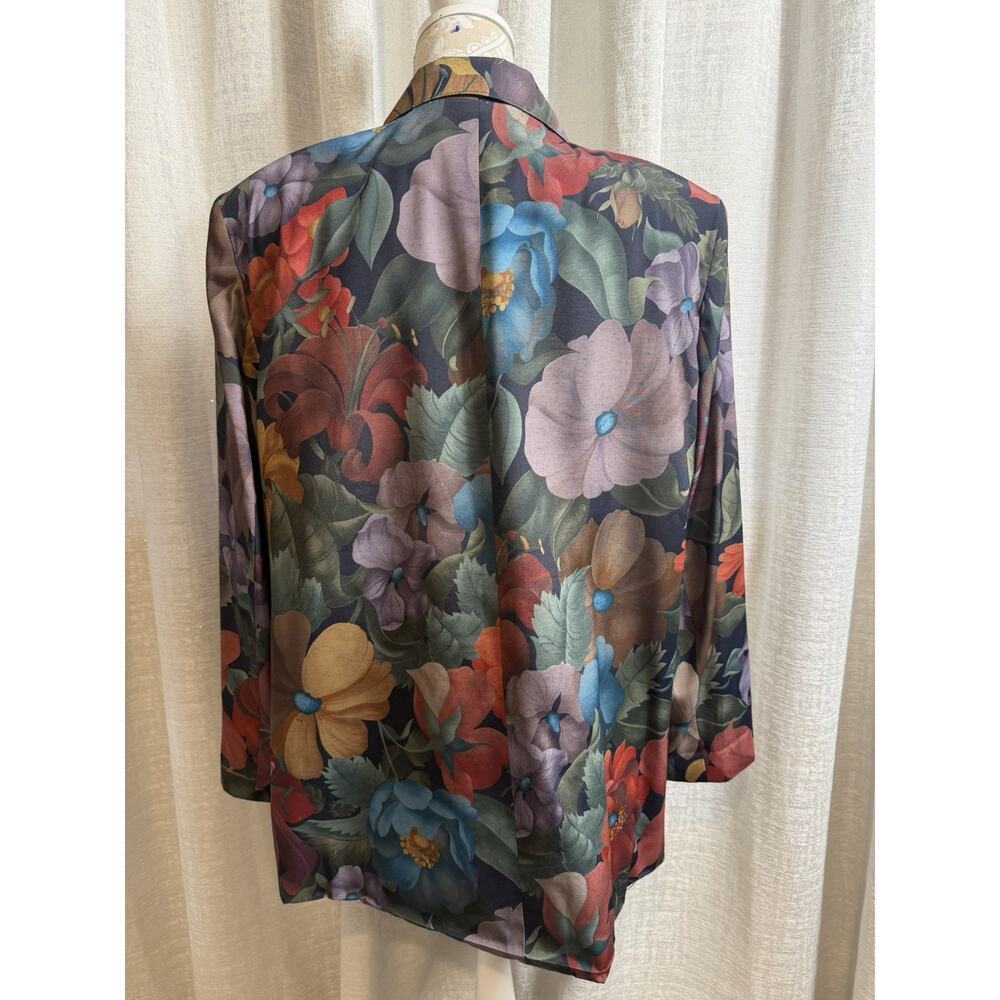 Alfred Dunner 18W Floral Blazer Jewel Tone Jacket - Picture 3 of 8